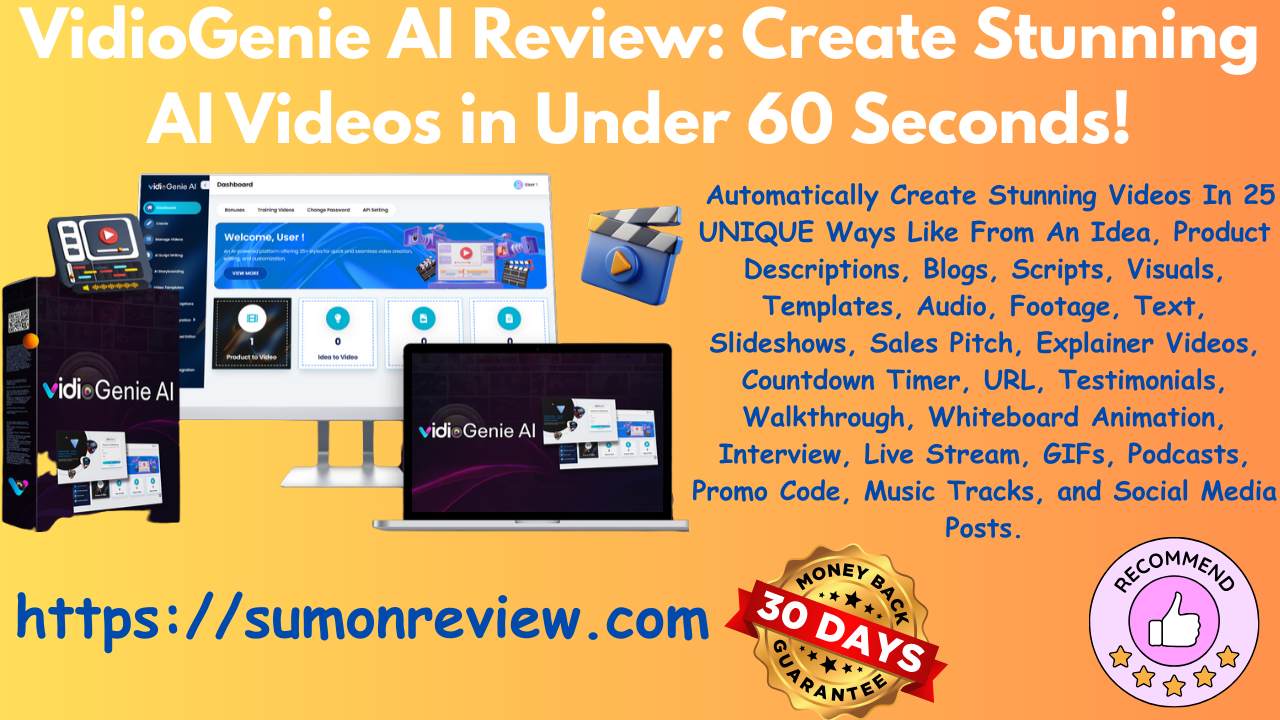 VidioGenie AI Review: Create Stunning AI Videos in Under 60 Seconds!
